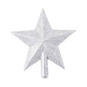 Bothyi - Estrella Para La Punta Del Árbol De Navidad, Colgante, Regalos Festivos Para Interiores, Ventana, Plata