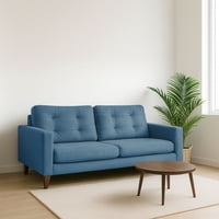 Latam Home - Sofa Napoles 3 C Tela Velvet Azul Petroleo