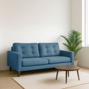 Latam Home - Sofa Napoles 3 C Tela Velvet Azul Petroleo