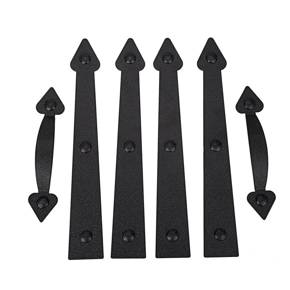 Kit de herrajes decorativos para puertas de garaje, magnético, negro