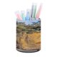 thumbnail image 1 of Árbol de la Vida-theme Cylinder Pen Holder Pencil Organizer with Flannel Lining PVC Leather Material Cardboard Base for study work 10*8CM, 1 of 6
