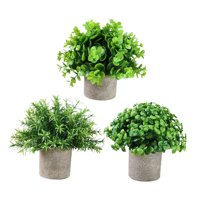 Bothyi - 3 Piezas De Pequeñas Plantas Falsas En Maceta Para Estante, Sala De Estar, Baño, Estilo H
