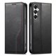 thumbnail image 1 of Funda tipo cartera para Samsung Galaxy A16 de piel con cierre magnético, ranuras para tarjetas y correa para la muñeca Negro, 1 of 6