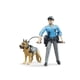 thumbnail image 2 of Figura de acción Bruder bworld Policeman con perro 10,9 cm, 2 of 6