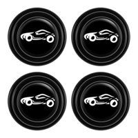 Ioensy - Amortiguador Para Puerta De Coche, Junta Decorativa, Amortiguador De Parachoques, 4X, Negro Con Letrero