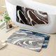 thumbnail image 2 of suxuMhao Tapetes de Baño, Tapete de Baño Marrón y Blanco con Patrón Ondulado, Tapete de Piso Minimalista Suave Absorbente Antideslizante, 15.7 X 23.6 Inch 1 Pack, Tapete de Poliéster Lavable para, 2 of 2