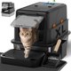 thumbnail image 1 of Caja de arena KittyLetto XL de acero inoxidable negra, 1 of 8