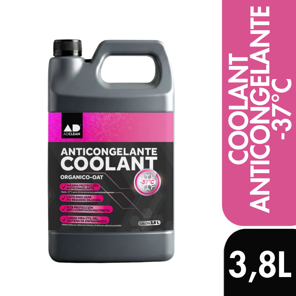 Anticongelante Adclean Coolant -37° 3,8 L