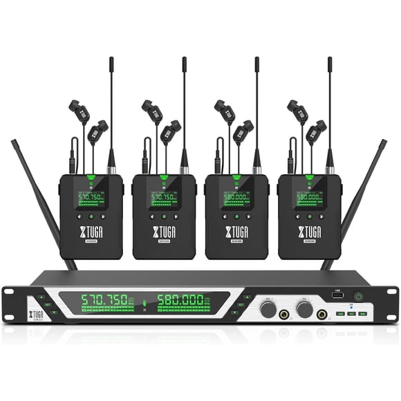 Sistema In Ear Monitor XTUGA SEM200 Inalámbrico UHF 2100Ch Bluetooth