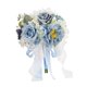 thumbnail image 3 of Ramo De Novia Con Flores Artificiales Decorativas Para Novias En Azul Y Blanco, 3 of 5