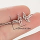 thumbnail image 2 of 1pair Lovely Stainless Steel Flying Swallow Stud Earrings for Men - Perfect Wedding, Birthday, and Anniversary Gift, 2 of 4