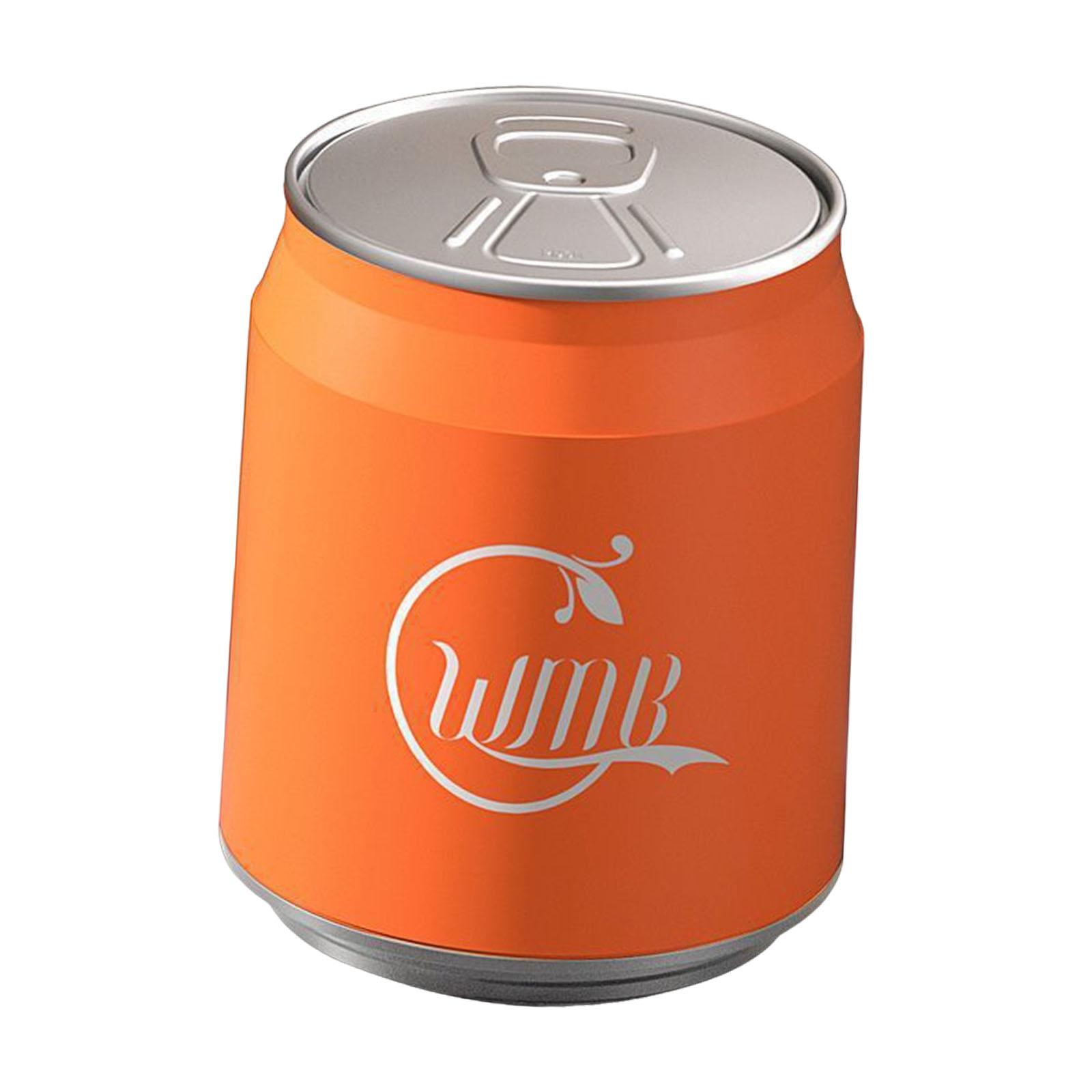 Bothyi - Contenedor De Basura Con Forma De Lata De Cola, Pequeño Cesto De Basura Para Cocina, Oficina, Baño, Color Naranja