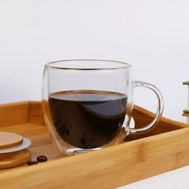 Juego De 2 Tazas De Café De Vidrio De Doble Pared 250 Ml Con Cucharas: Aislantes Térmicas Para Capuchino, Latte Y Té (Resistentes Al Calor Y Al Frío)