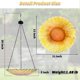 thumbnail image 2 of Bañera para Pájaros MUMTOP 28 cm Decoración Colgante de Vidrio con Girasol, 2 of 7