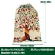 thumbnail image 3 of Árbol de la Vida Bolsa de regalo con cierre de cinta navideño para decoración de Navidad,39cm×30 cm., 3 of 6