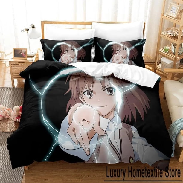 New Misaka Mikoto Bedding Set Bed Set Adult Kid Bedroom Duvet cover Sets Bed Sheet Set Bed Sheets