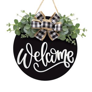 Magideal - Letrero Colgante De Puerta De Madera De Bienvenida, Decoración De Porche, Decoración Artística De Pared De 30Cm, Placa De Madera Para Panadería, Café,