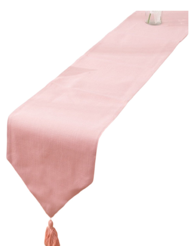 Todo Para El Hogar - Camino De Mesa De Lino 33 X 180Cm Rosa