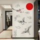 thumbnail image 1 of 1pc, Chinese Crane Wall Sticker - Elegant Room Decor for Home and Scene Decoration, 1 of 3