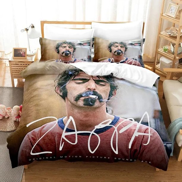 Frank Zappa Singer Bedding Set Duvet Cover Bed Set Quilt Cover Pillowcase Comforter Size Boys Adult Bedding Bed Sheets