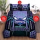 thumbnail image 1 of Custom Name Charlotte Hornets Quilt Duvet Cover Set Kids Comforter Cover 3-Piece Bedding Set, 1 of 5