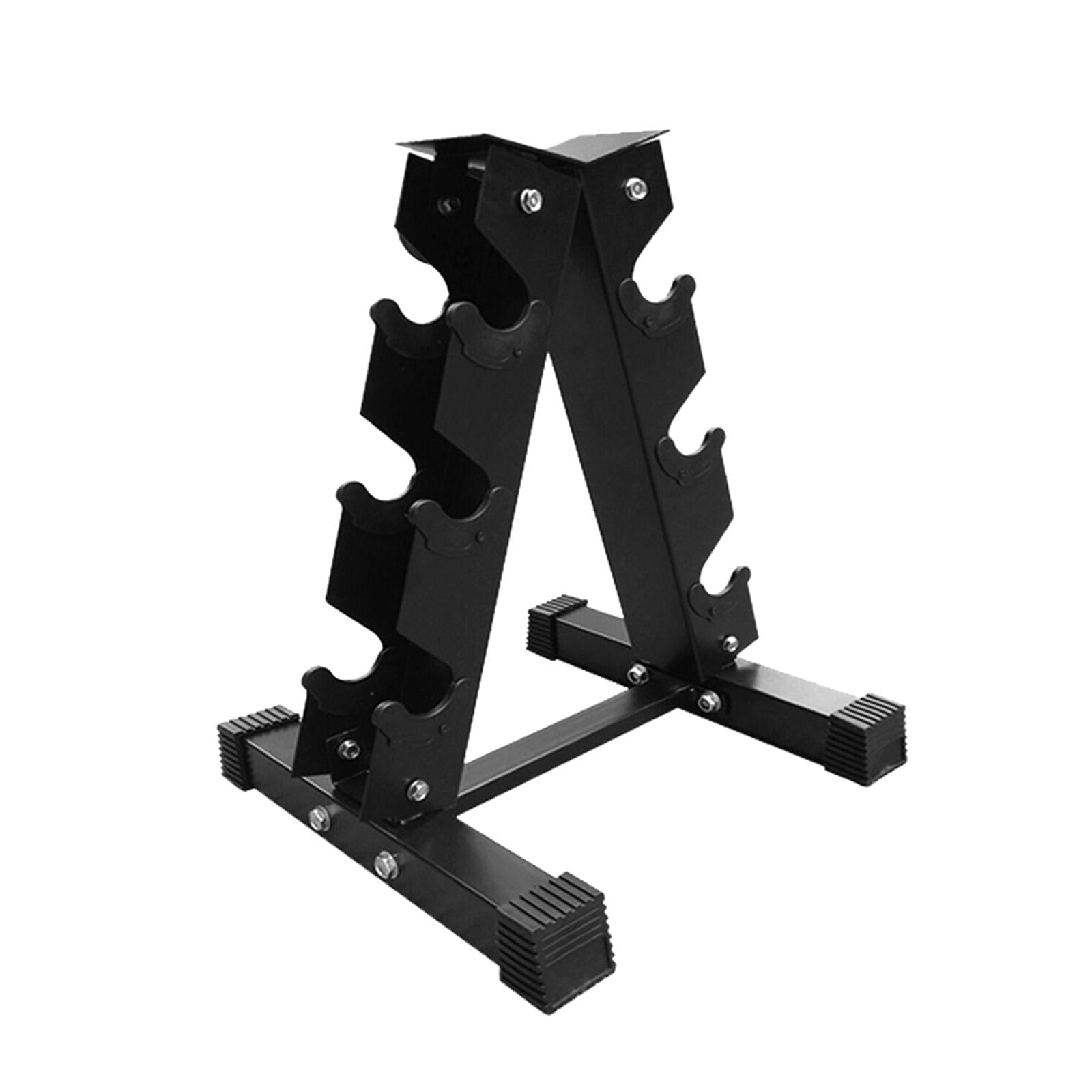 Magideal - Soporte Compacto Para Pesas Con Mancuernas, Estante De Almacenamiento Con Capacidad Para 6 Mancuernas De Gimnasio, Soporte De 3 Niveles Para Gimnasio,