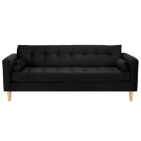 Bodevir - Sofa Retro 3Cg Felpa 05 Negro
