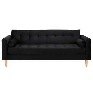 Bodevir - Sofa Retro 3Cg Felpa 05 Negro