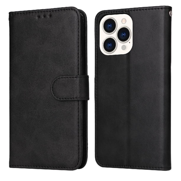 Funda Billetera para iPhone 14 Pro Max con Porta Tarjetas y Soporte Ajustable Negro