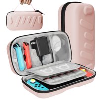 Genérico - Funda De Transporte Rígida Y Duradera Compatible Con Nintendo Switch Oled, Mandos Joycons Y Adaptador De Ca - Bolsa Protectora De Viaje Y Almacenamiento-Rosa American Standard