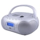 thumbnail image 1 of Boombox portátil para CD/MP3 HANNLOMAX HX-309CD con Bluetooth, color plateado, 1 of 1