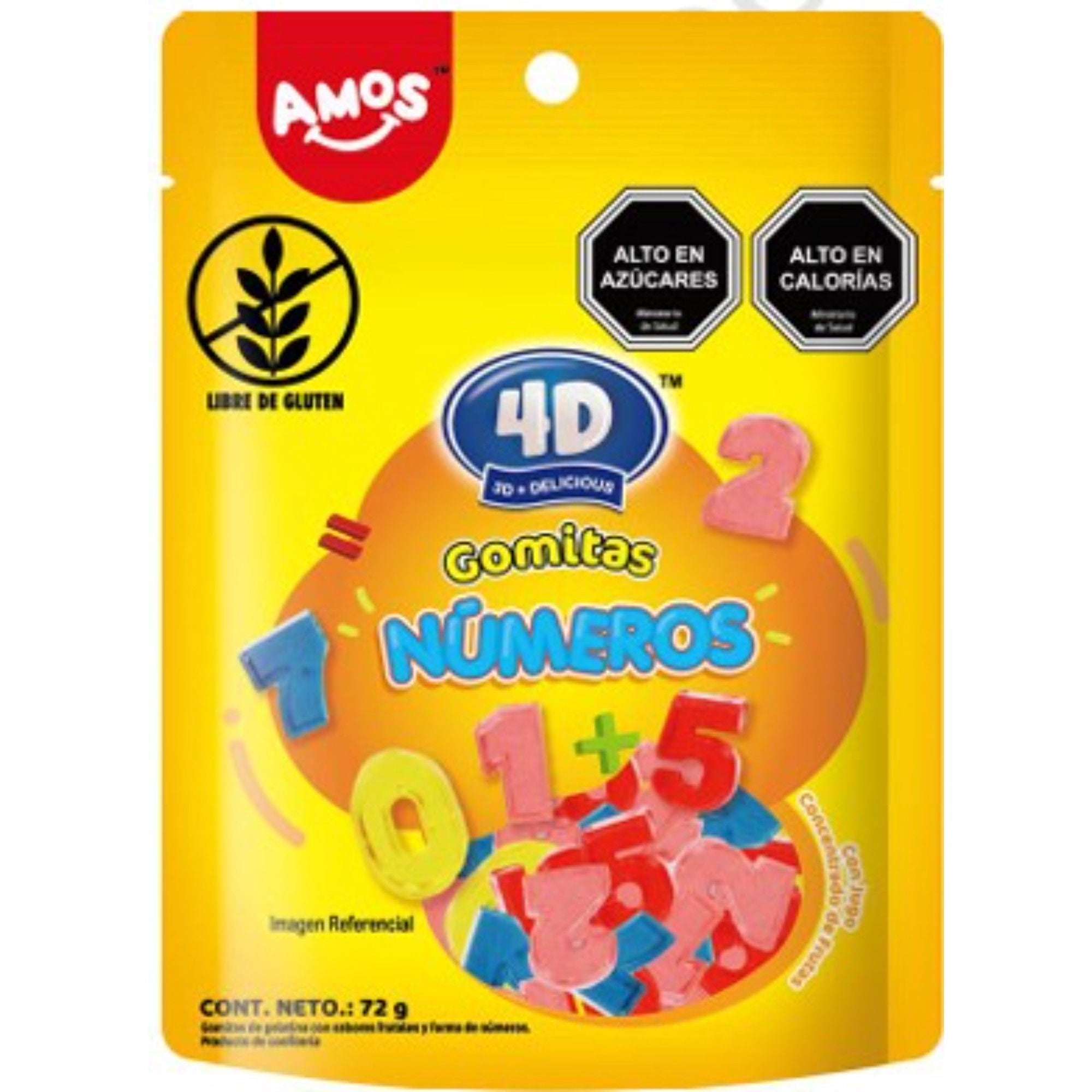 Gomitas Números 72 G 72 g Amos