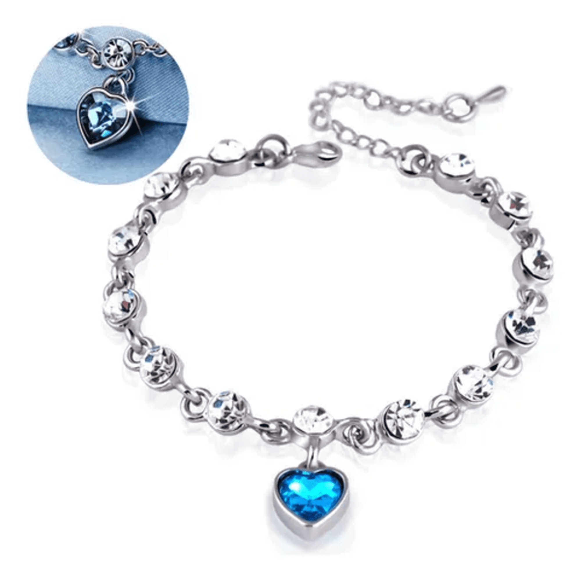 Genérico - Pulsera Plata 925 Piedra Azul Regalo Vacaciones