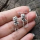 thumbnail image 2 of 1pair Trendy and Stylish Silvery Kitten Earrings for Men - Animal Jewelry with Classic Design, 2 of 4