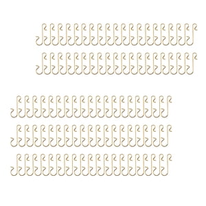 Bothyi - 100X Ganchos De Adorno De Navidad Perchas Para Árboles De Navidad Heavy Duty Home Gold