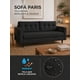 thumbnail image 4 of Sofá 3 Cuerpos Paris - Negro Repelente a Liquidos, 4 of 5