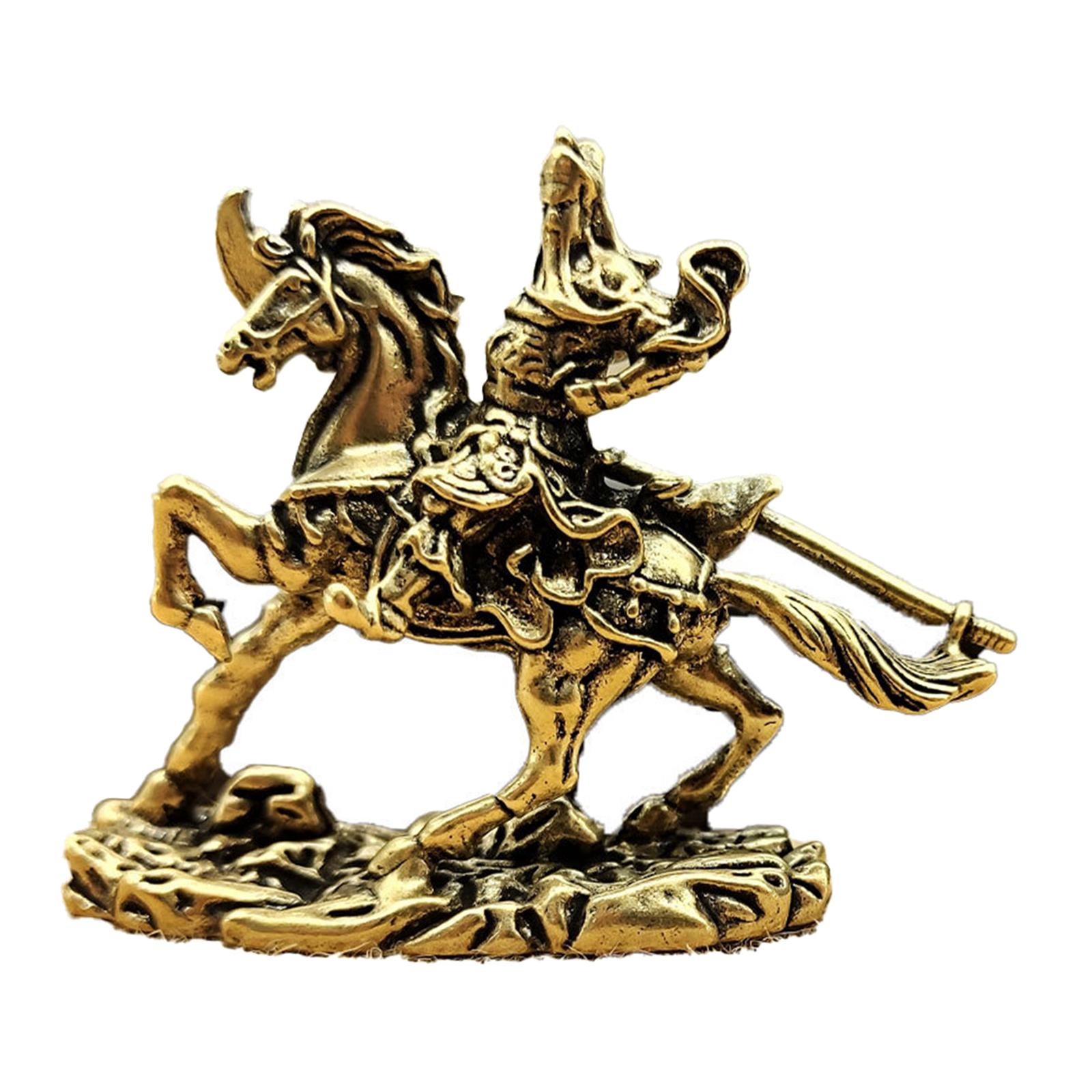 Bothyi - Mini Estatua De Guan Gong, Artesanía, Regalo Para Coche, Meditación, Jardín, Oficina, Latón