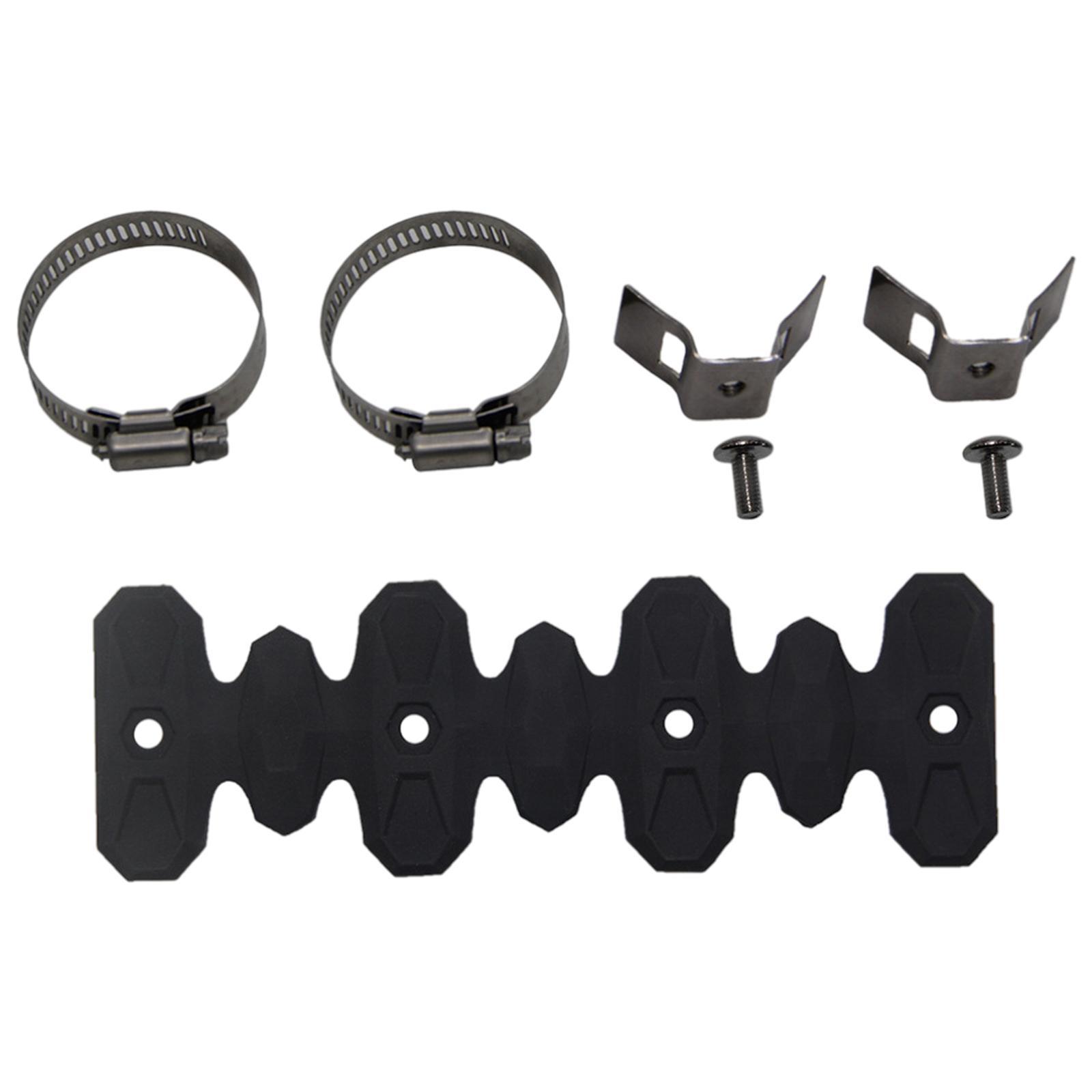 Ioensy - Cubierta Protectora De Calor De Escape De Silicona Para Tubo De Escape De 27-51 Mm De Diámetro Negro