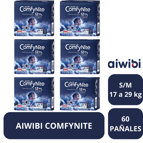 Calzoncitos Nocturnos Comfynite 10 Und S/M (6 Paquetes)
