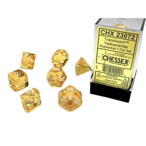 Chessex - Set 7 Dados Rol Translúcidos - Variedades