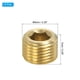 thumbnail image 2 of Uxcell 5Pcs 1/8" Macho BSP Tapón de Tubo Enchufe de Rosca Hexagonal Interna Tapones de Tubo de Latón, 2 of 7