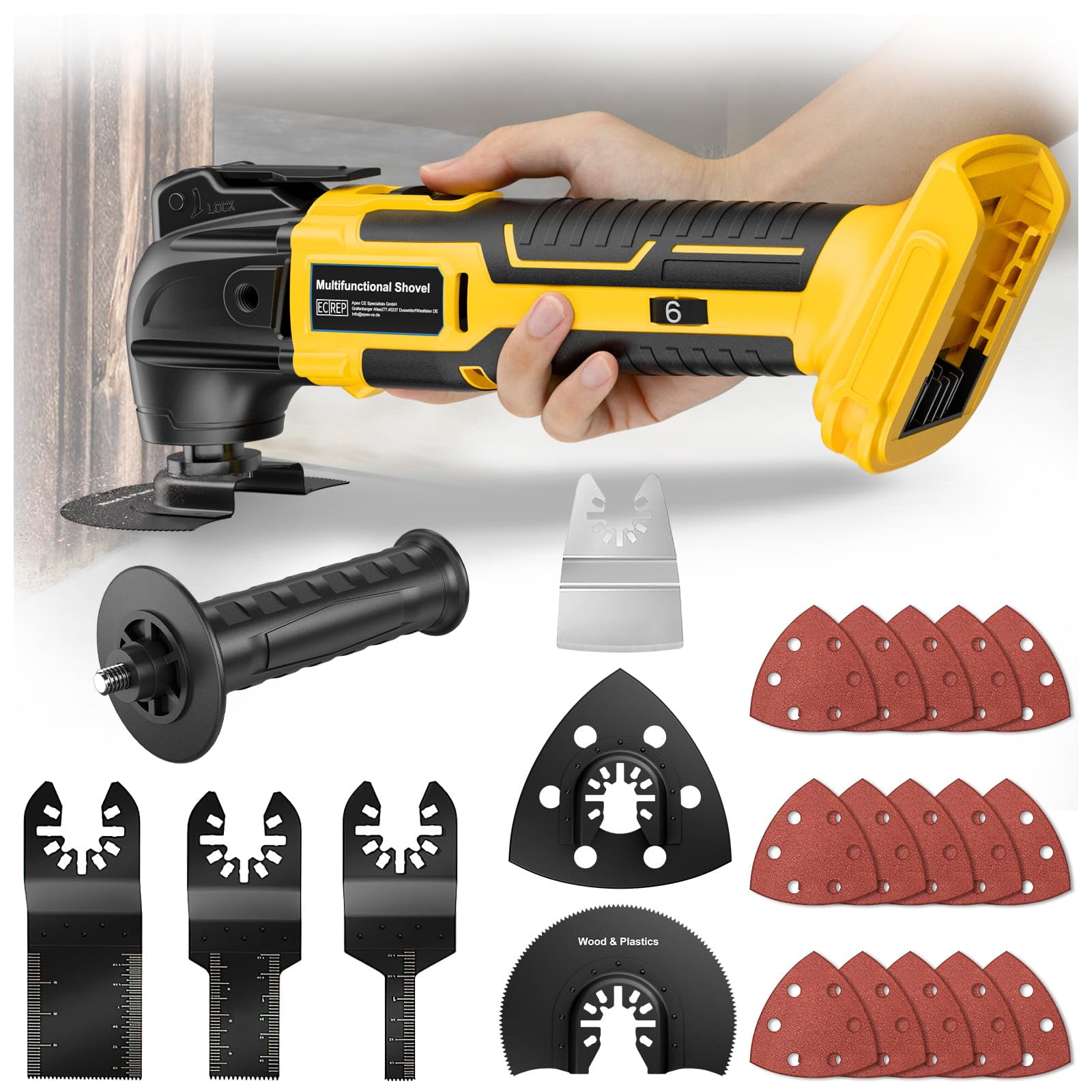 Kit De Herramienta Oscilante Inalámbrica Synxiter De 20 V Con Motor Sin Escobillas
