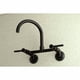 thumbnail image 2 of Grifo de cocina Kingston Brass Concord de montaje en pared, negro mate, 2 of 9