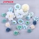 thumbnail image 3 of Paquete de 21 pinzas para el pelo con flores artificiales para bodas, novias, graduaciones, fiestas, peinados, tocados decorativos para mujeres y niños., 3 of 5