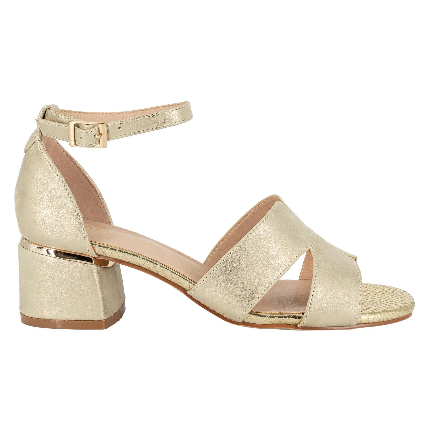 Sandalia De Vestir Syk Dorado Alquimia
