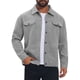 thumbnail image 1 of INSPIRE CHIC Chaqueta de Camionero de Manga Larga con Botones y Solapa para Hombre S Gris, 1 of 6