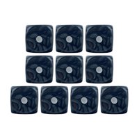 Magideal - 10 Uds. Dados De 6 Lados, Dados De 16Mm, Suministros Para Fiestas, Dados De Juego, Juguete De Enseñanza De Matemáticas Para Restaurante, Juego De , Negro