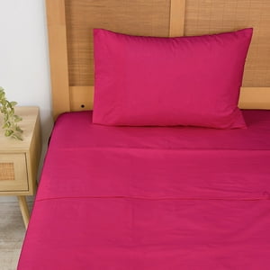 Mashini - Sábana 144 H Colores Lisos 1.5 P Fucsia