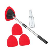 Ioensy - Herramienta De Limpieza Del Parabrisas Automático Mango Telescópico De Aluminio De Aluminio Rojo Multifuncional