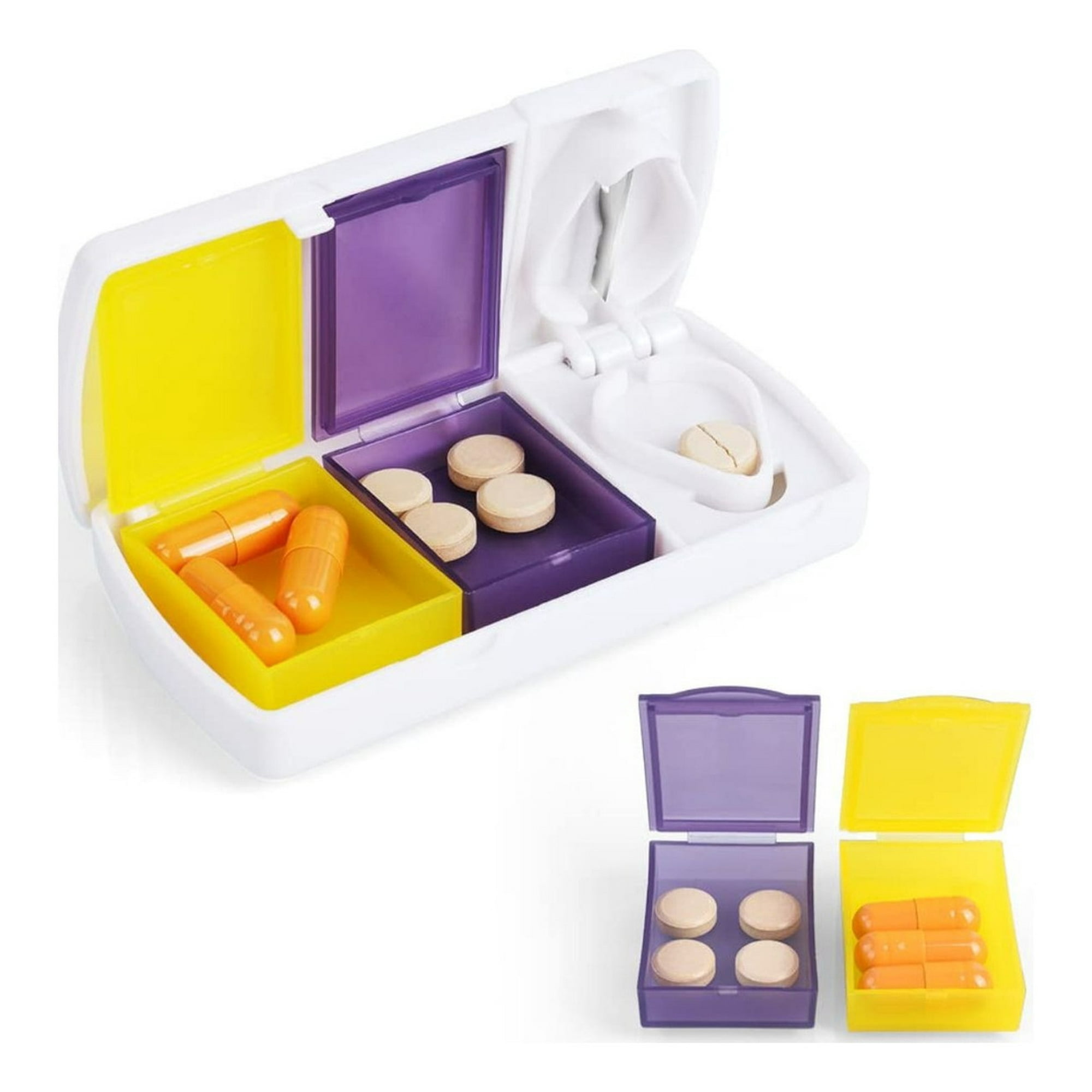 Genérico - Set 10 Pastillero Cortador Pastilla Viaje Portatil Lau